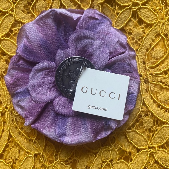 Gucci Jewelry Authentic Gucci Brooch Purple Flower Poshmark